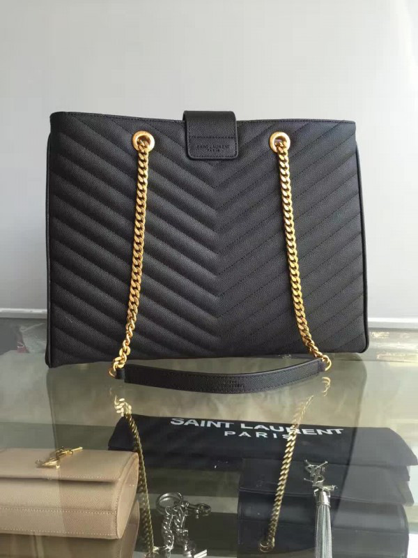 Y51 classic shopper grained calfskin gold black 35cm x 26 cmx 11.5cm