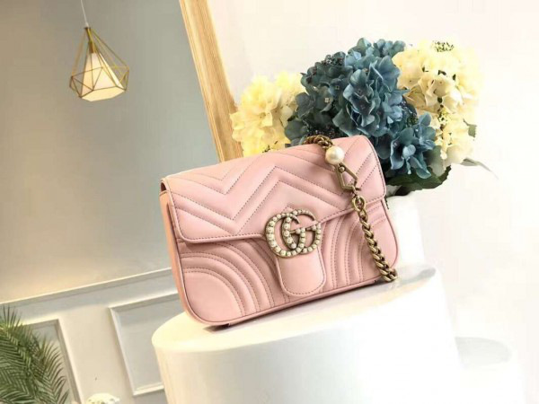 Gvc*1 marmont bag pink 2638 21.5*18*5cm
