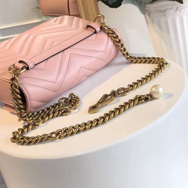 Gvc*1 marmont bag pink 2638 21.5*18*5cm