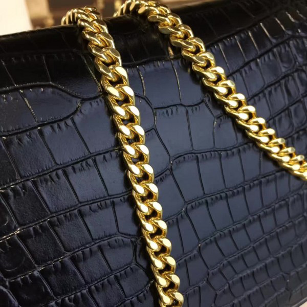 Y51 monogram kate crocodile embossed shiny leather cohotbag 4764