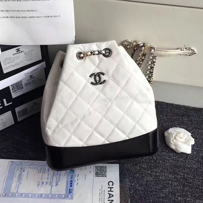 Ch**el's gabrielle small backpack white and black