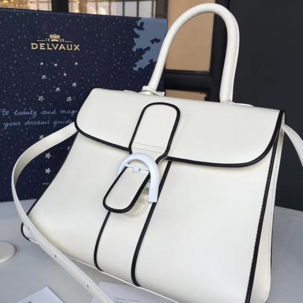 Delvaux mini brillant satchel smooth leather white 1469 20cm x 10cm x 16cm