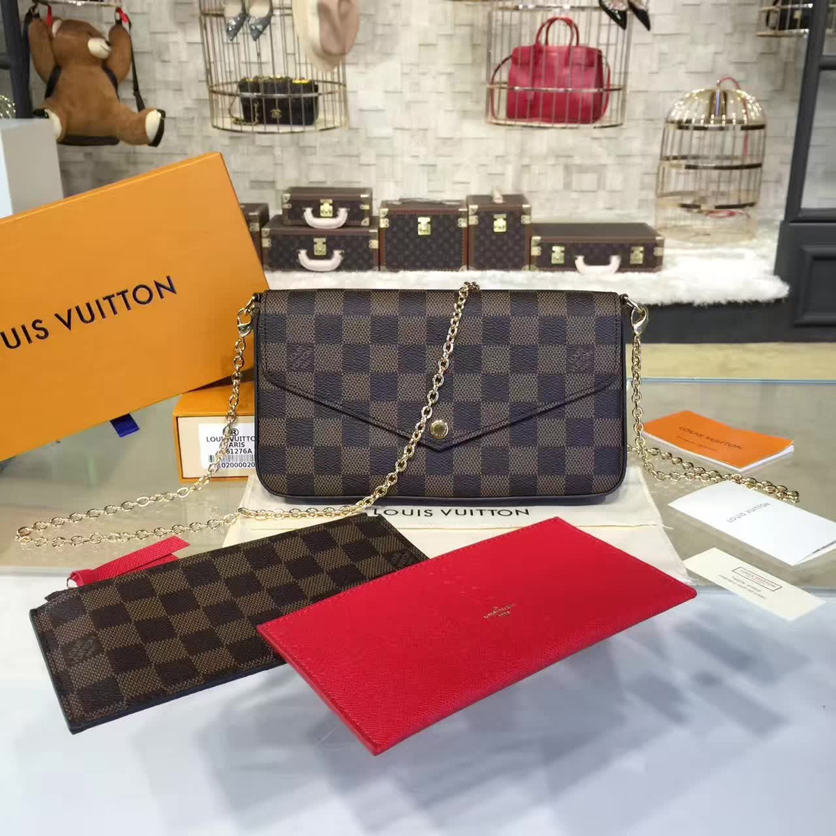 l0vis Vvtt0n pochette cohotbag felicie damier ebene 3263