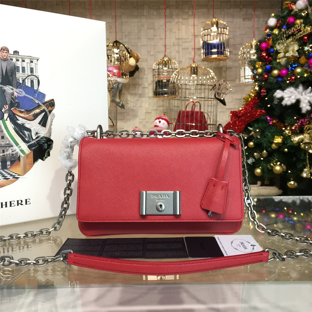 Pra*a metal closure 3937 24cm x 6.5cm x 14cm