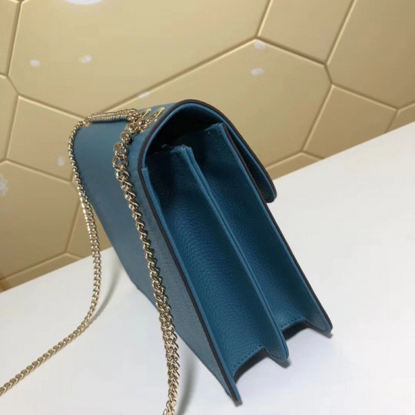 Gvc*1 gg flap shoulder bag on chain sapphire blue cohotbag 510303