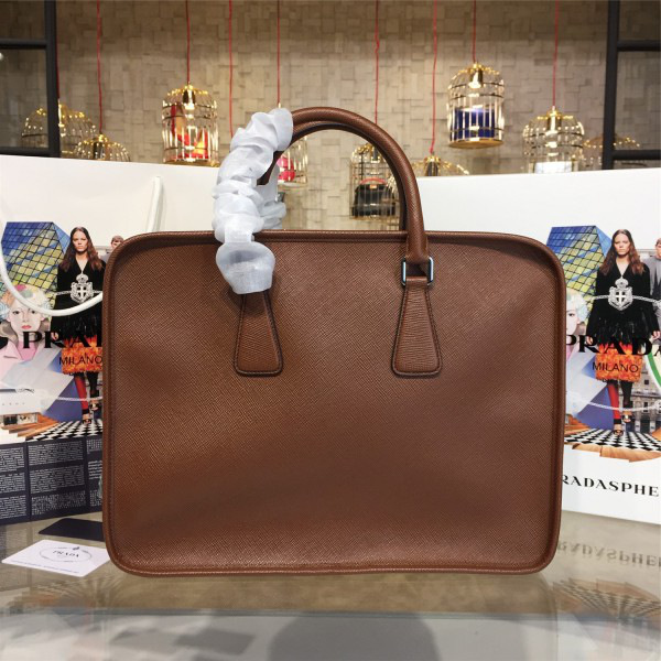 Pra*a leather briefcase 4207 37.5cm x 9cm x 28cm