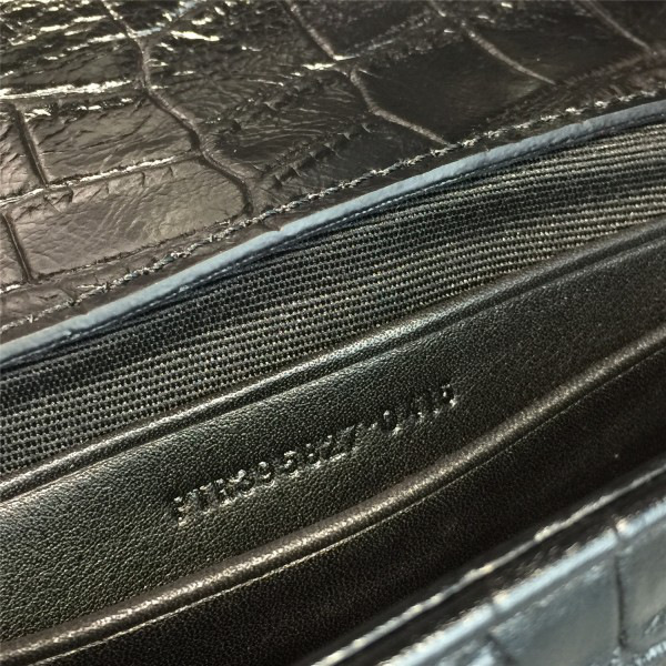 Y51 monogram college in embossed crocodile shiny leather cohotbag 4776