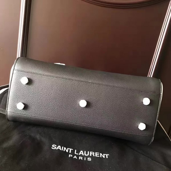 Y51 cabas rive gauche grain de poudre embossed leather 5142 30cm x 20cm x 11cm