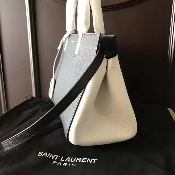 Y51 cabas rive gauche grain de poudre embossed leather 5142 30cm x 20cm x 11cm