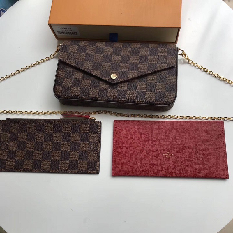 l0vis Vvtt0n pochette cohotbag felicie damier ebène canvas n63032