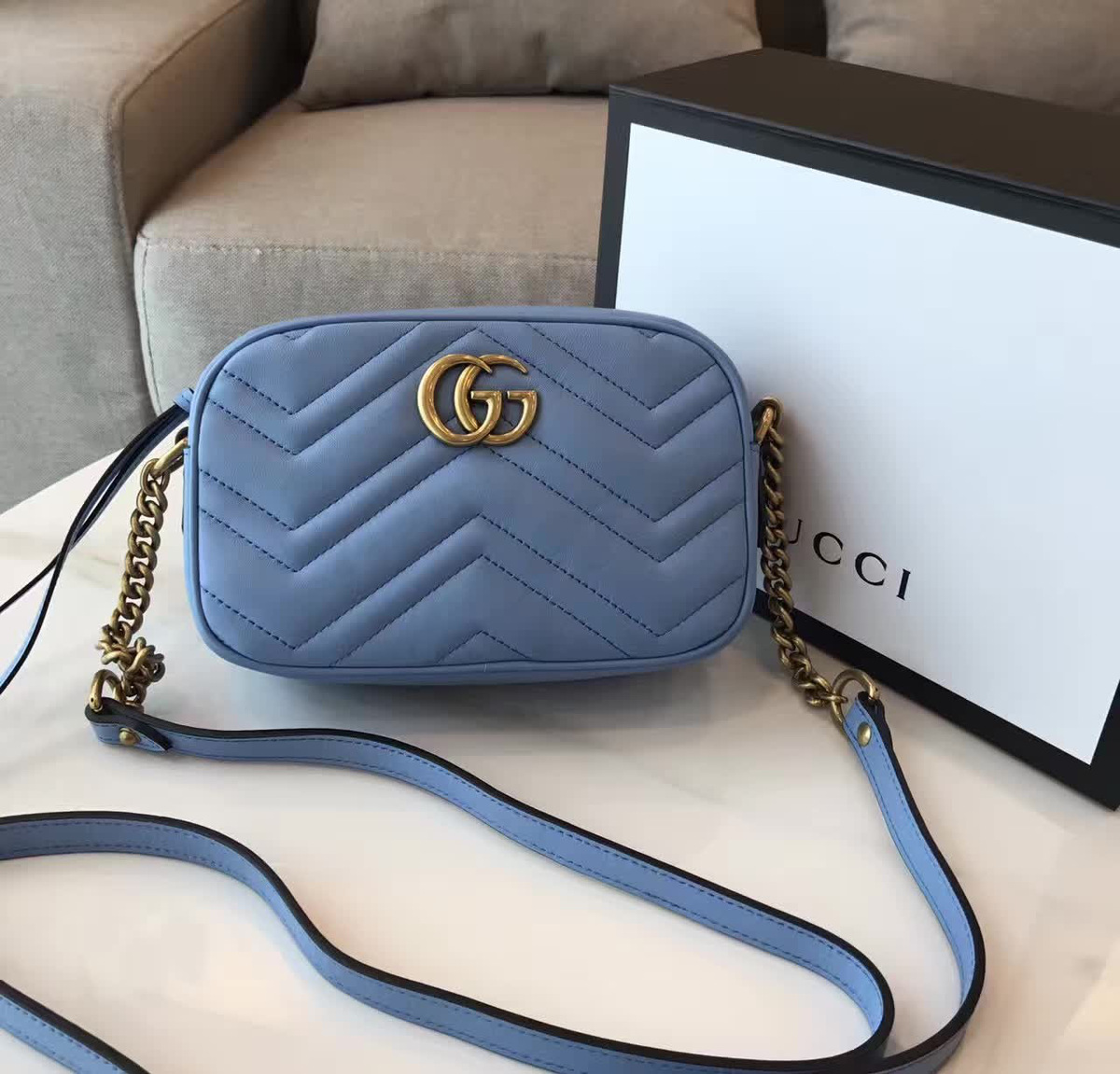 Gvc*1 gg marmont matelassé 2406 18cm x 12cm x 6cm