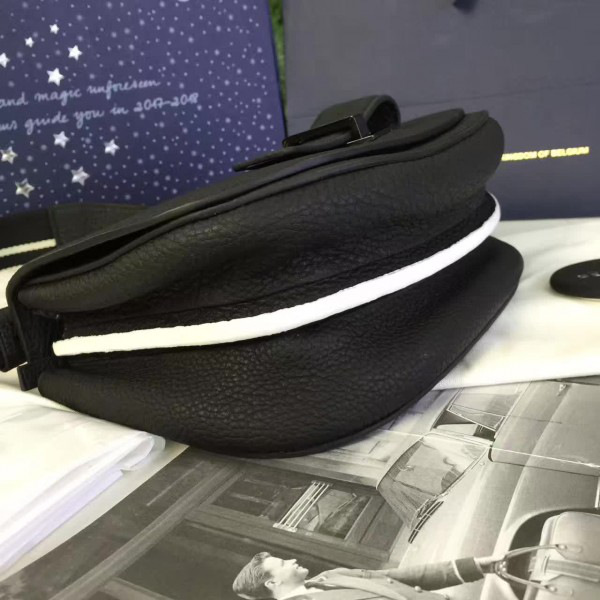 Delvaux calfskin mini le mutin saddle bag black 1499 20cm x 7.5cm x 16cm