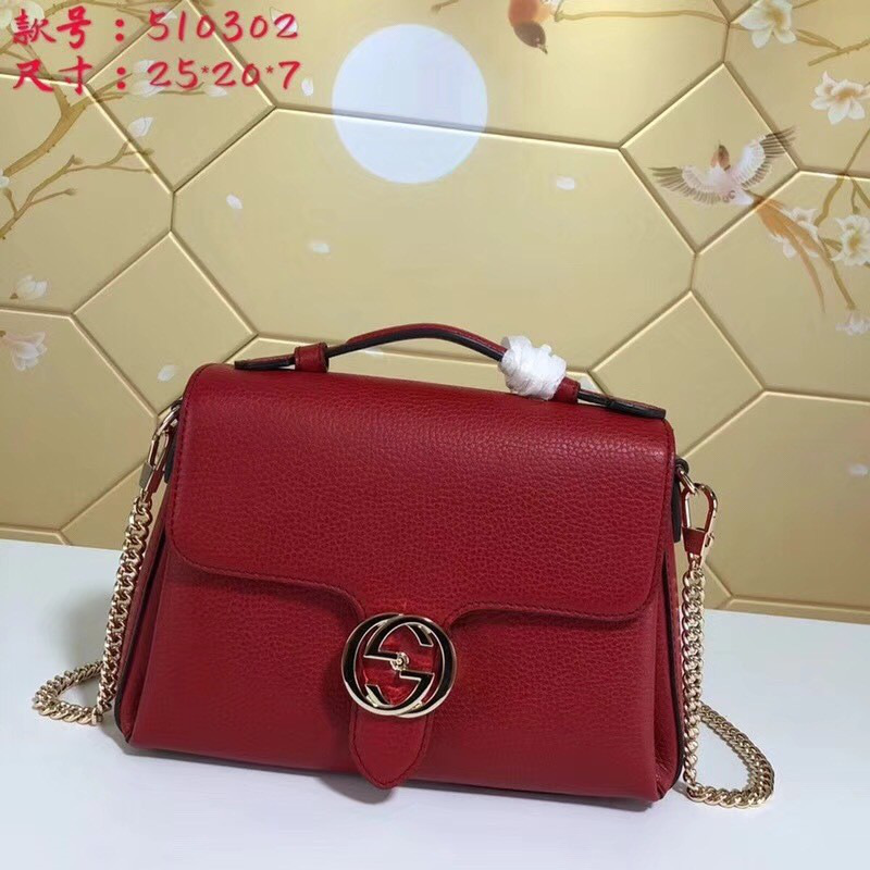 Gvc*1 gg flap shoulder bag on chain red cohotbag 5103032