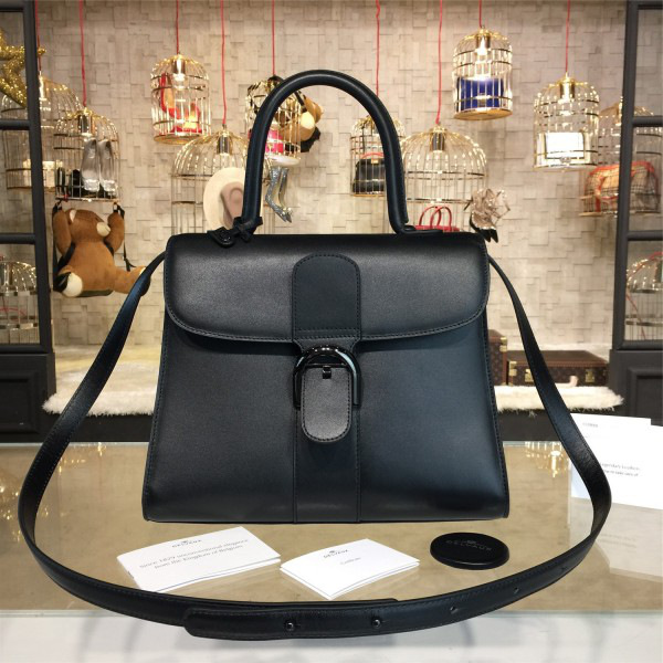 Delvaux mm brillant satchel black 1524 28cm x 14cm x 22.5cm