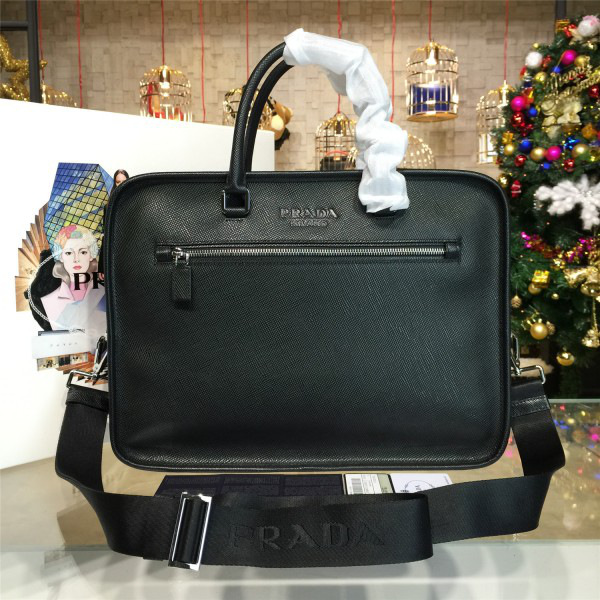 Pra*a leather briefcase 4209 38.5cm x 9cm x 28.5cm