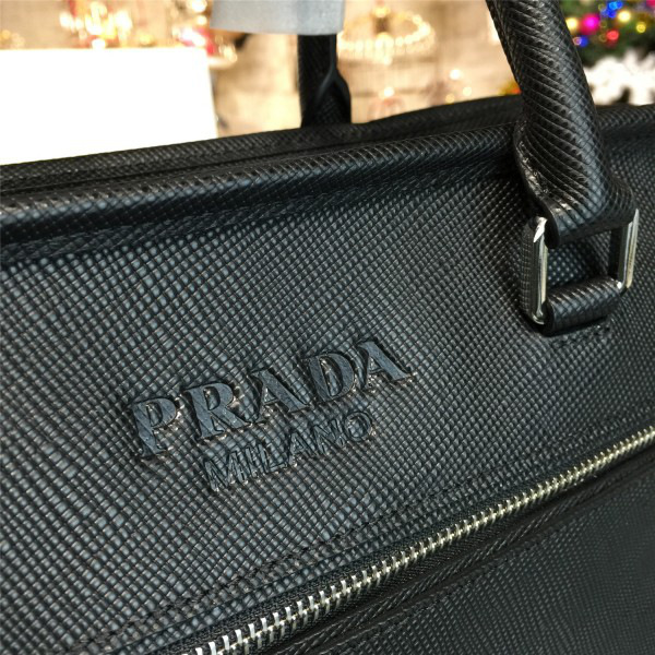 Pra*a leather briefcase 4209 38.5cm x 9cm x 28.5cm