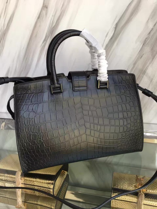 Y51 smal in embossed crocodile shiny leather cabas 5108 30cm x 22cm x 15cm