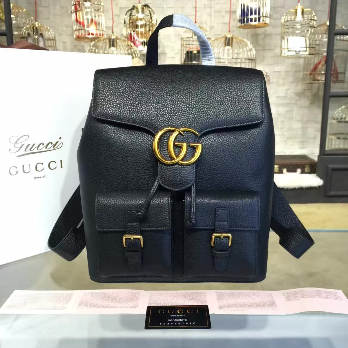 Gvc*1 gg marmont backpack 33cm x 39cm x 17cm