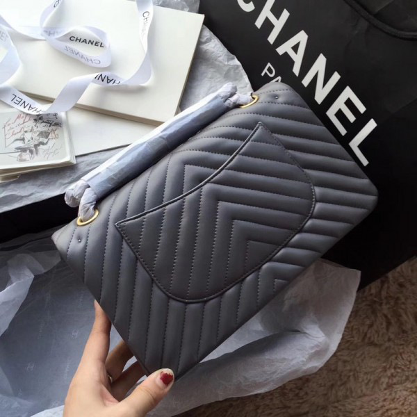 Ch**el classic handbag grey