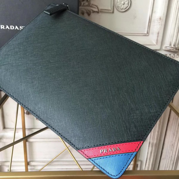 Pra*a leather clutch bag 4304 28cm x 1.5cm x 18cm