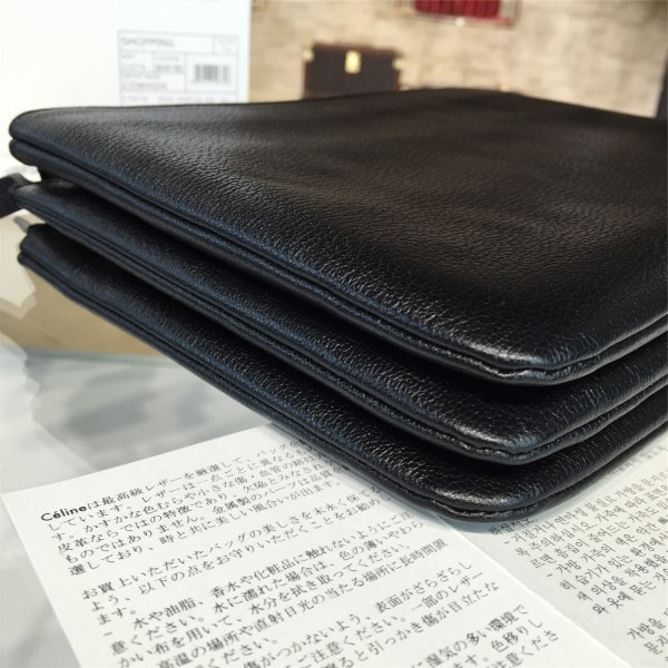 Ce1i*e leather trio - black 25.5cm x 4cmx 18cm