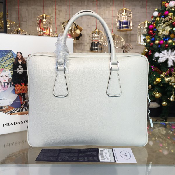 Pra*a leather briefcase 4221 37cm x 5.5cm x 29cm