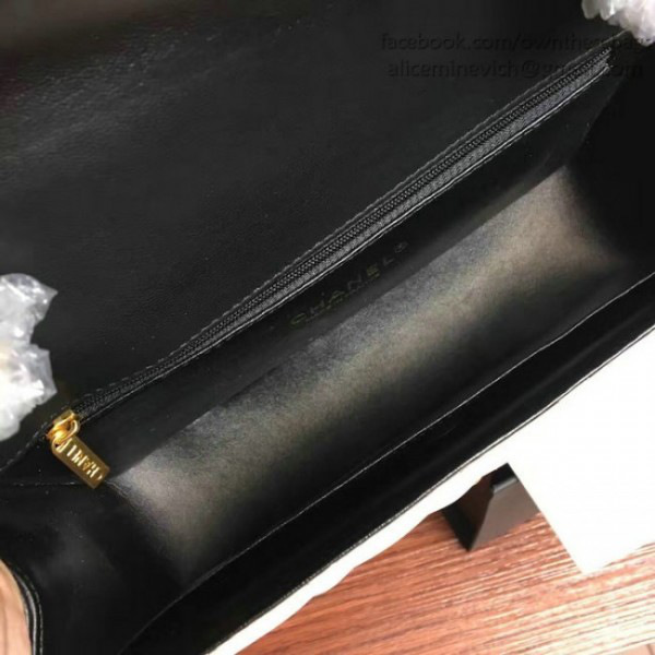 Ch**el quilted lambskin gold-tone metal flap bag white and black