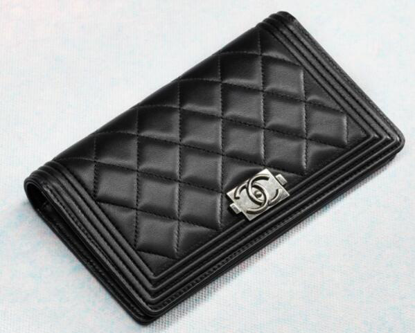 Ch**el wallet a68722 black 18cm