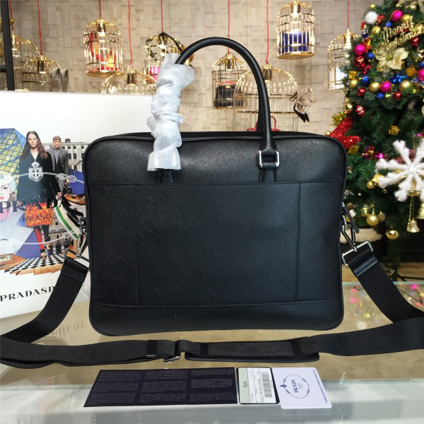 Pra*a leather briefcase 4229 36cm x 8.5cm x 28cm