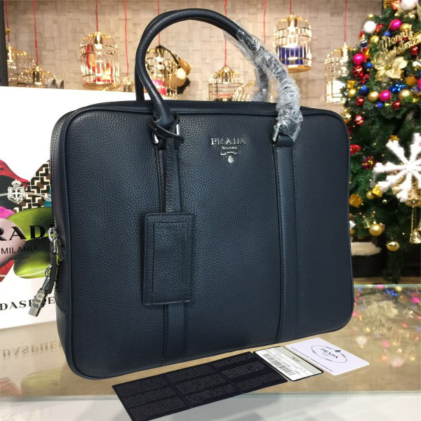 Pra*a leather briefcase 4212 36.5cm x 9cm x 28.5cm