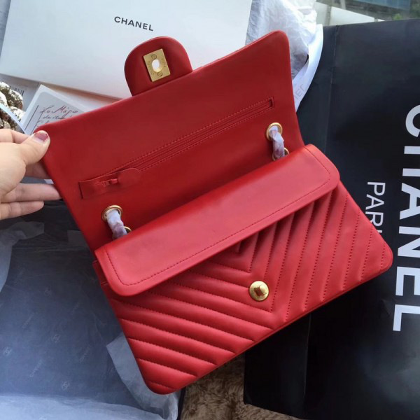 Ch**el classic handbag red
