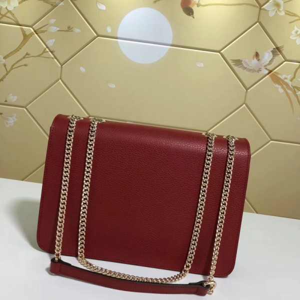 Gvc*1 gg flap shoulder bag on chain red cohotbag 510303