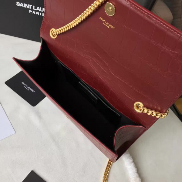 Y51 monogram kate in embossed crocodile shiny leather cohotbag 4765