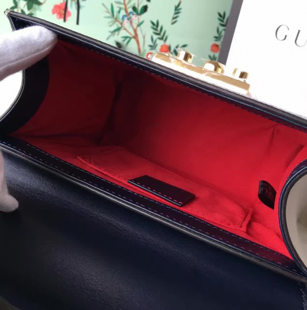 Gvc*1 gg leather padlock 2394 20cm x 12.7cm x 7.6cm