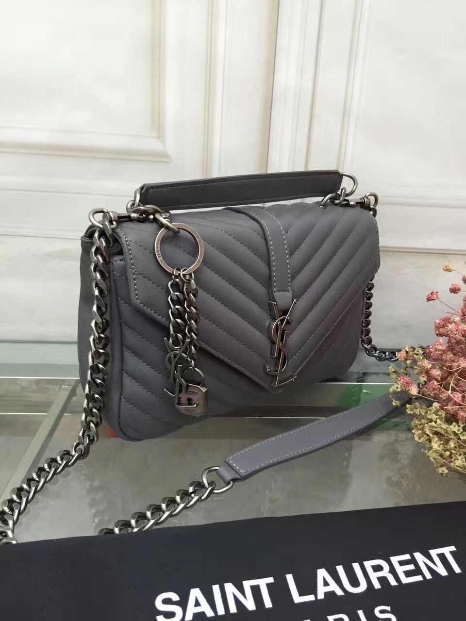 Y51 female bag 26608 elephant grey medium  24*20*8.5