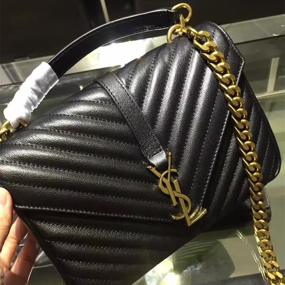 Y51 gold monogram college black 5093 24cm x 17cm x 6.5cm