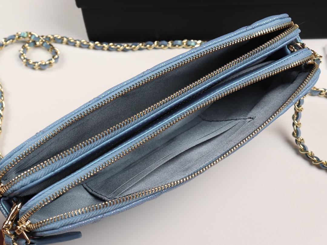 Ch**el 2019 new chain bag blue