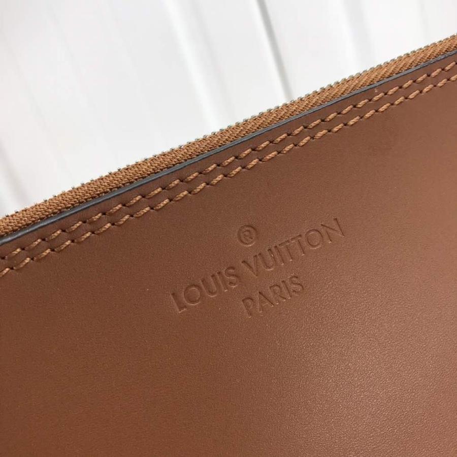 LV calf leather tote 46cm blue 46.0 x 29.5 x 17.0 cm