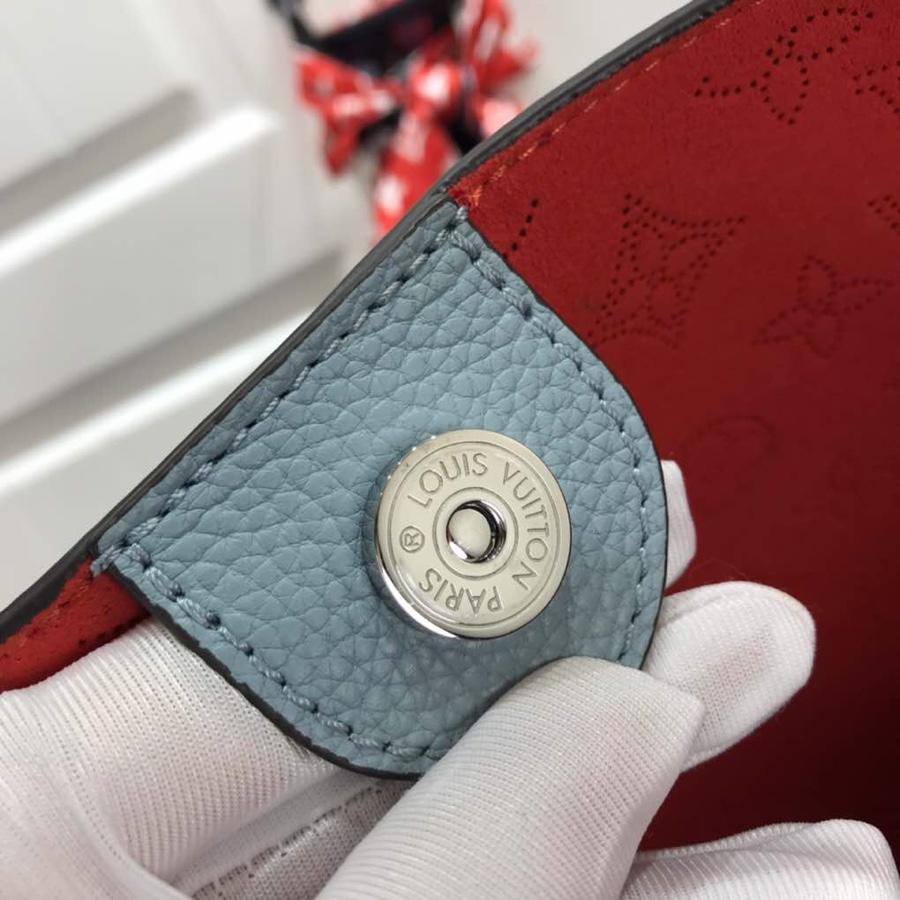 LV calf leather tote 46cm blue 46.0 x 29.5 x 17.0 cm