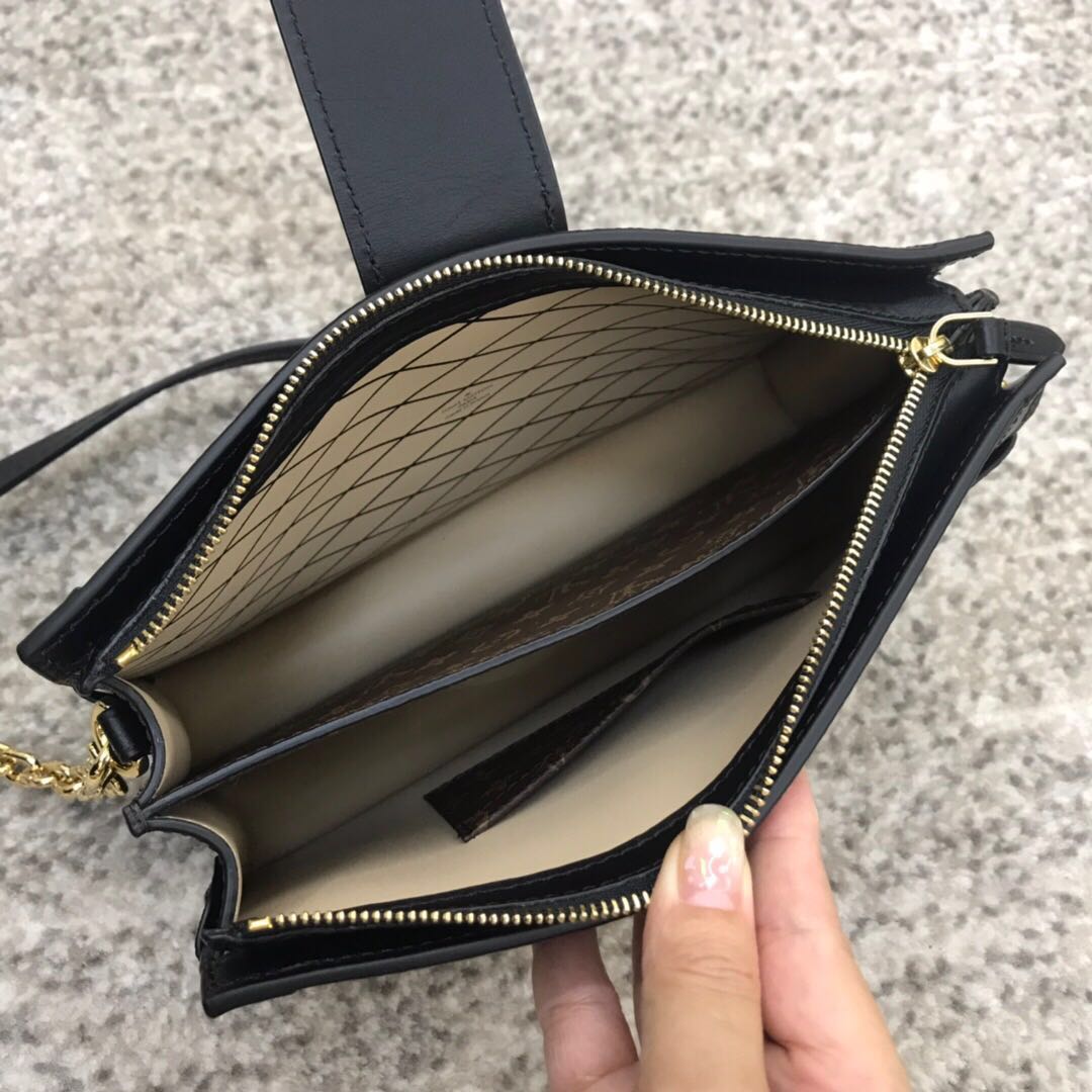 LV  trunk clutch canvas printing handbag 20.0cm x 12.0 cmx 5.5 cm