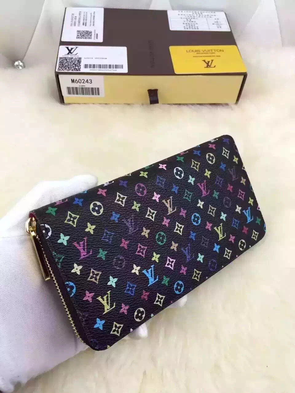 Lv wallet m60050 black_19 x 10 x 1 cm