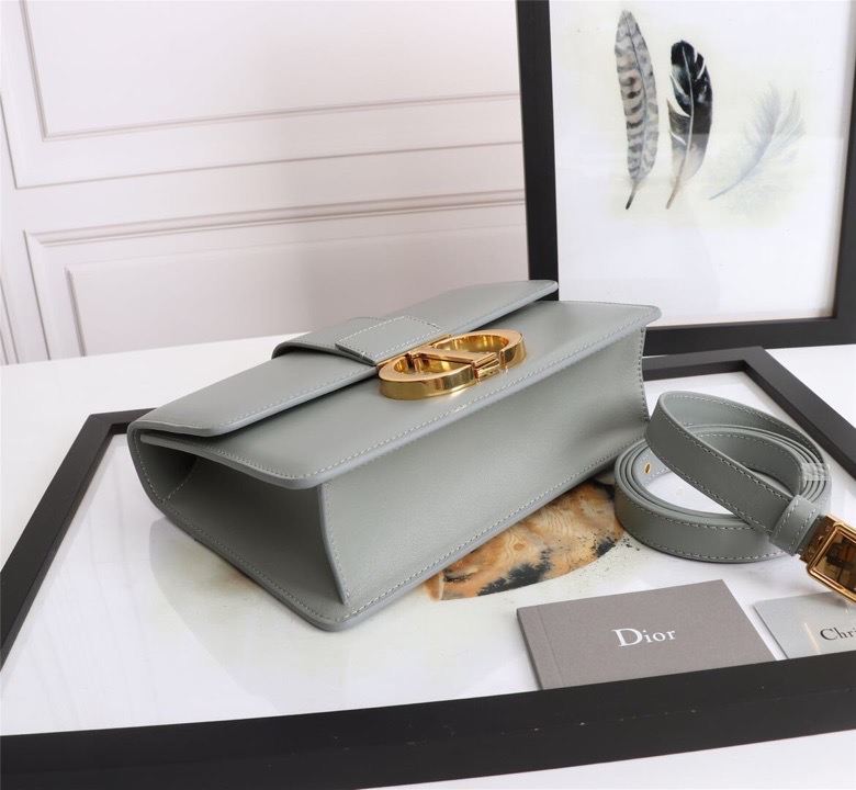 D10r lady D10r montaigne smooth cowhide gray 24 x 17 x 8 cm