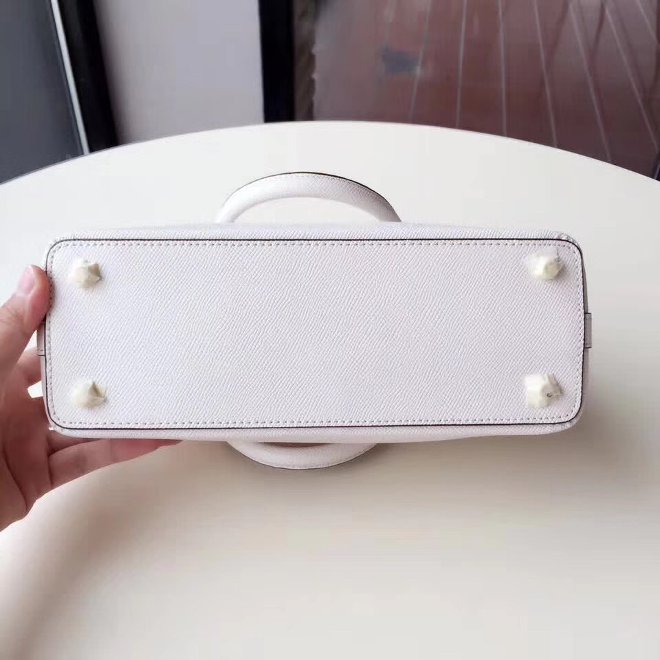 COACH Mini Shell Bag Satchel Crossgrain Leather White F57555 25 x 18 x 10cm