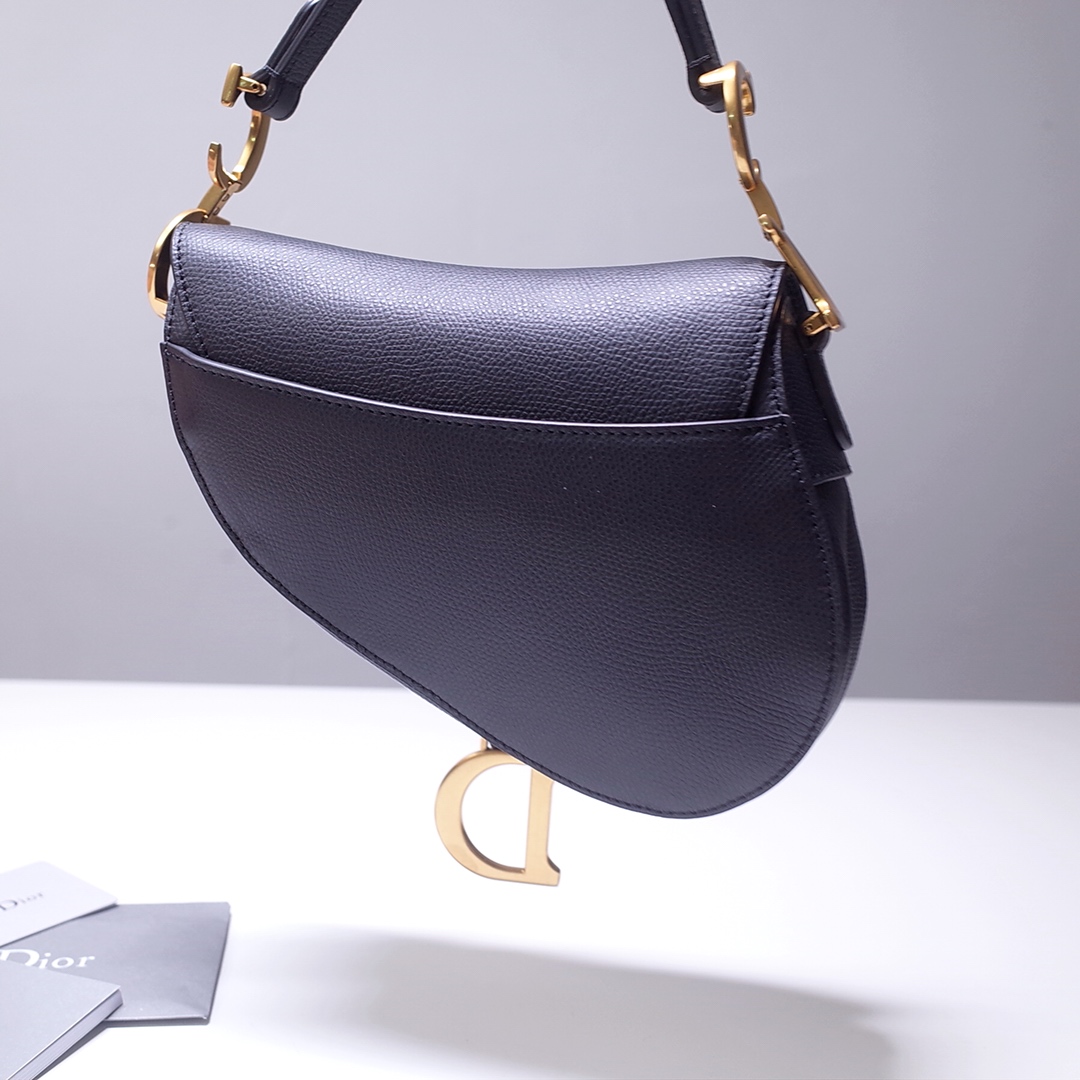 D10r mini saddle bag black grained calfskin  jessi m0447cbaa 21 x 18 x 5 cm