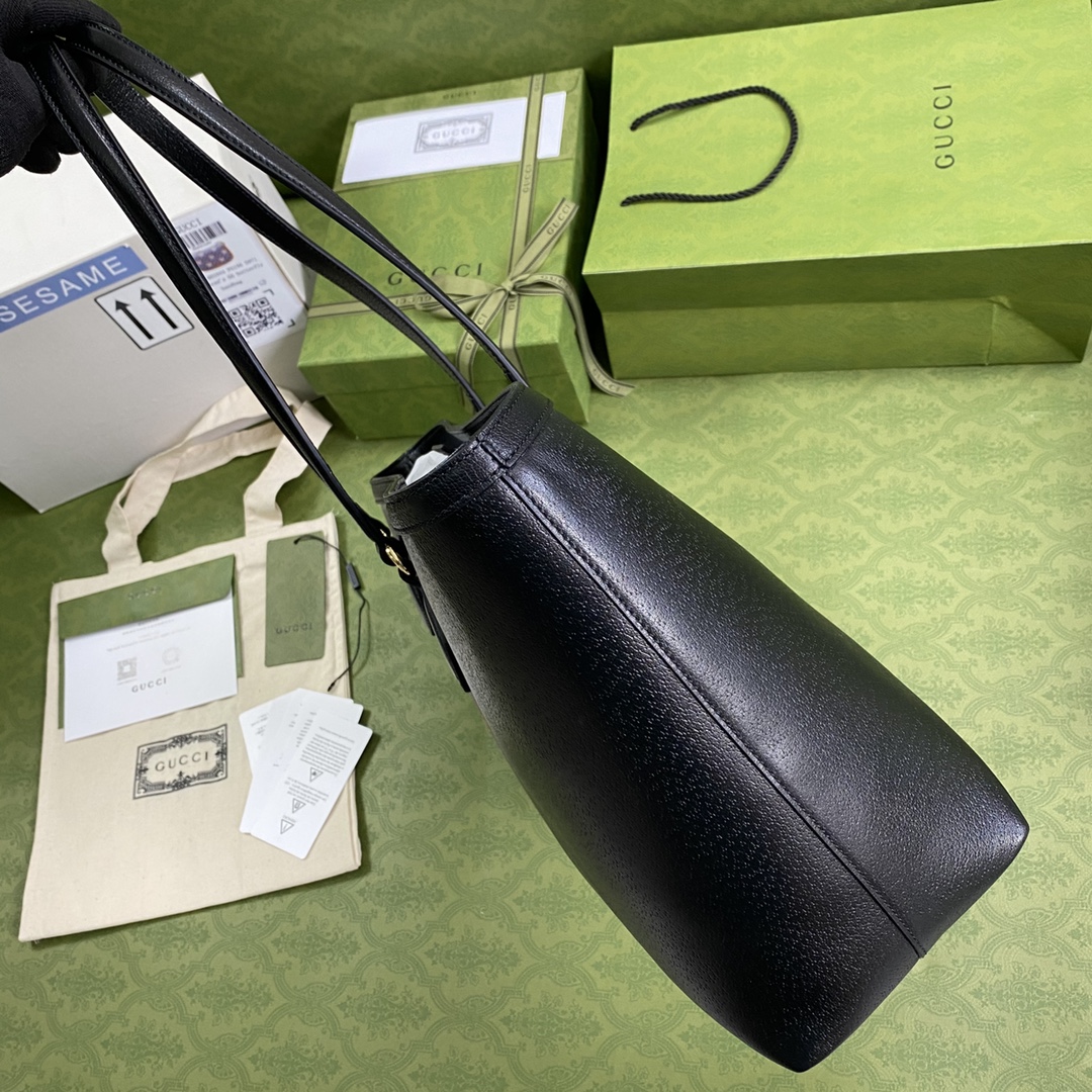 Gvc*1 ophidia medium tote black leather 631685 38 x 28 x 14 cm