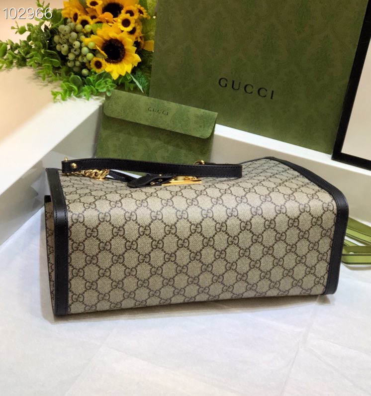 Gvc*1 padlock gg svp*me canvas shoulder bag black 479197 35 x 23 x 14 cm