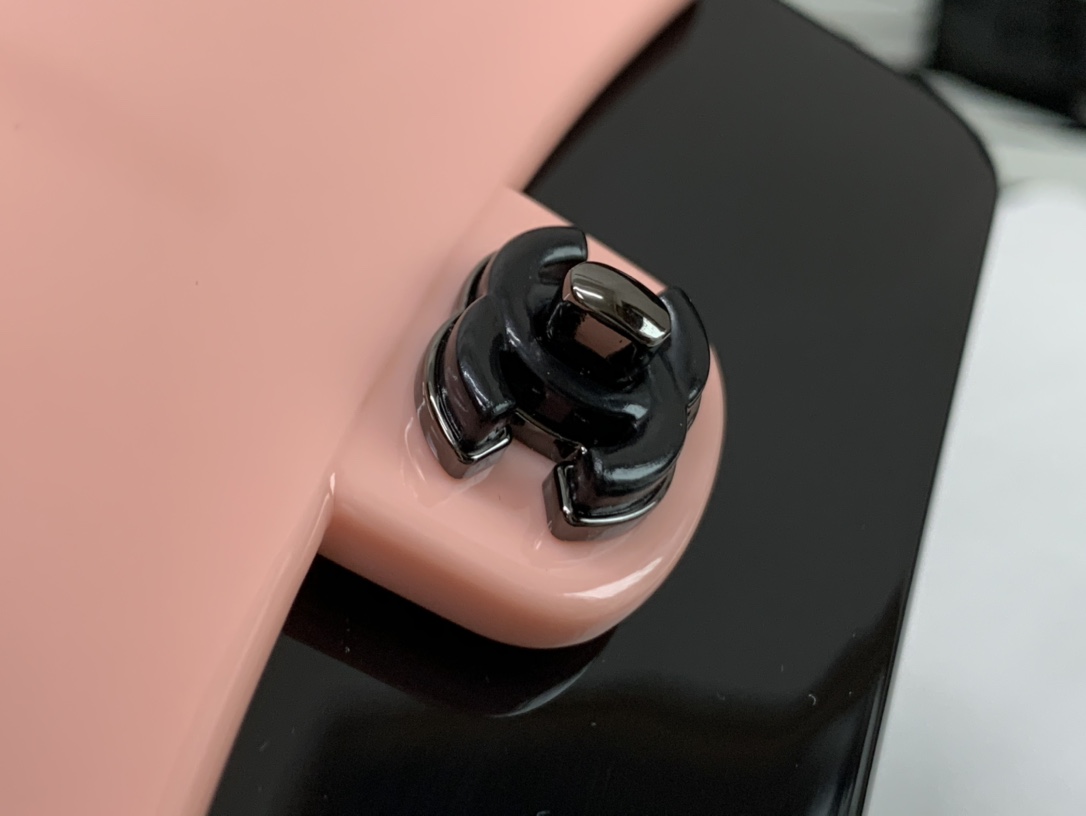 Ch**el plexi mini evening bag as2534 pink 8 × 12 × 5 cm