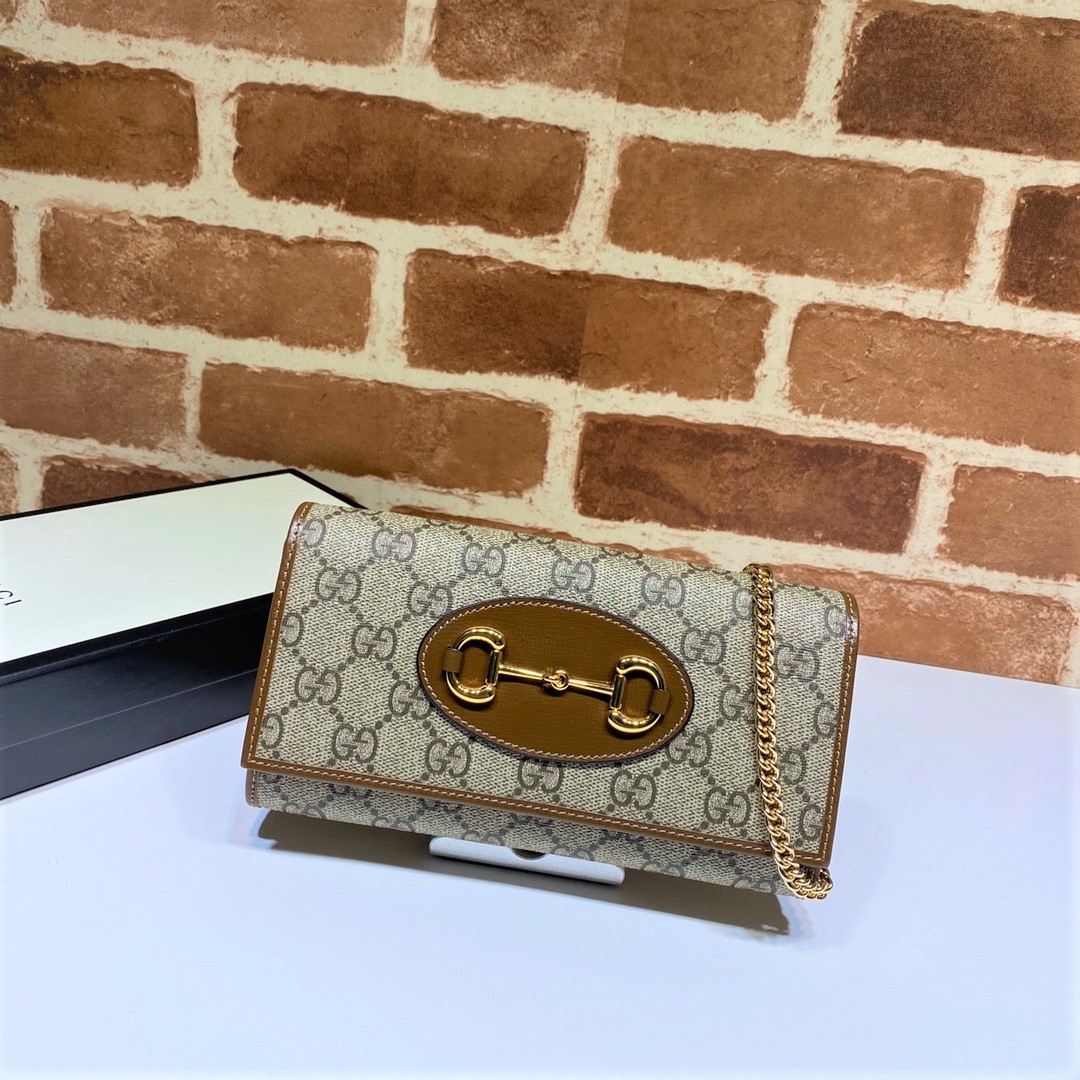 Gvc*1 horsebit 1955 wallet with chain gg svp*me 62189292tcg 19 x 10 x 2.5 xm