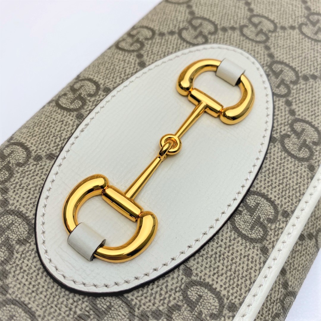 Gvc*1 horsebit 1955 wallet with chain gg svp*me white ‎62189292tcg 19 x 10 x 2.5 cm