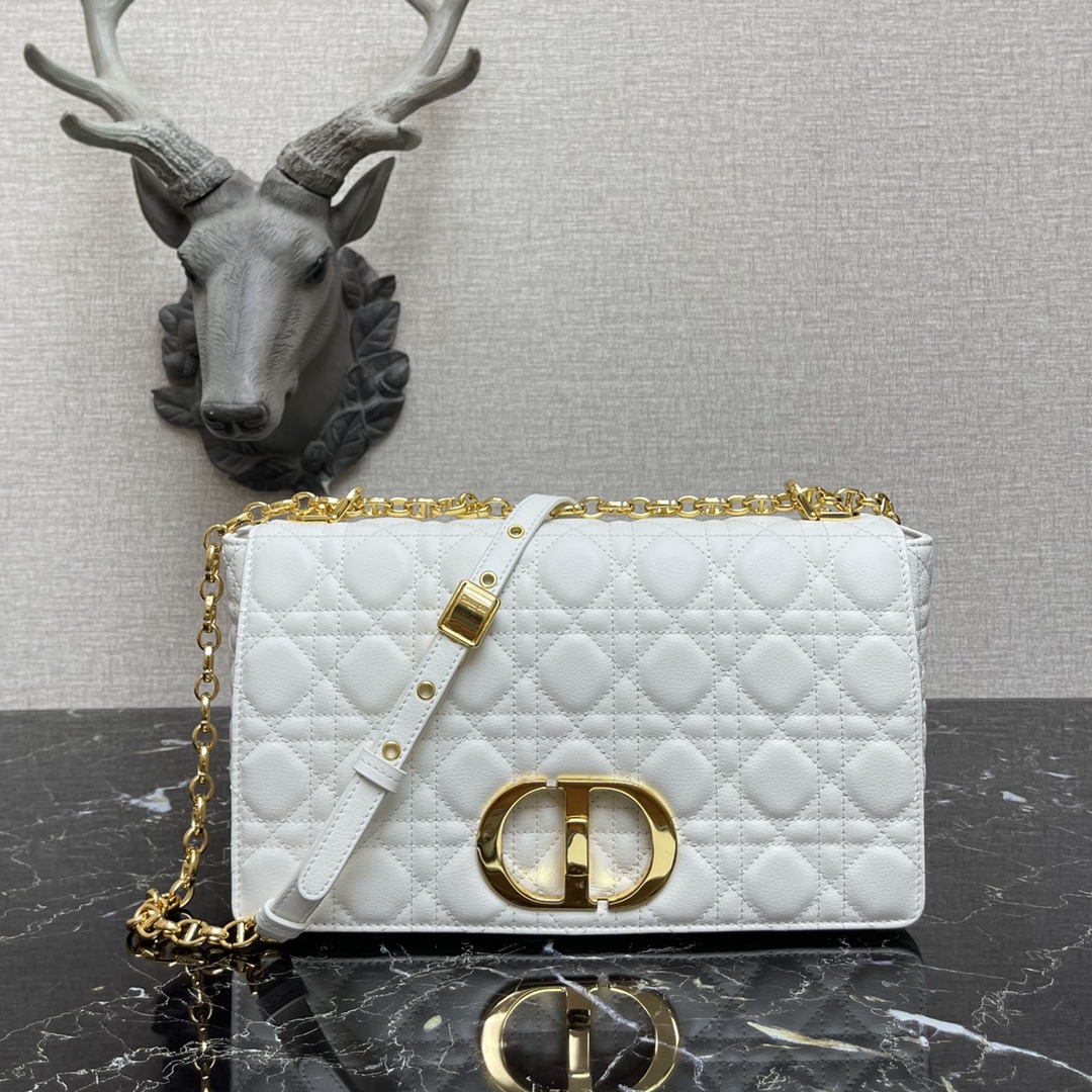 d10r large caro bag ivory S*pple cannage calfskin m9243uwhc 28 × 17 × 9 cm